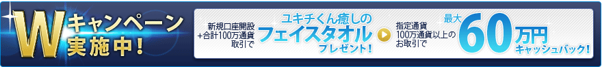Wキャンペーン　特製タオル＆最大40万円プレゼントキャンペーン！